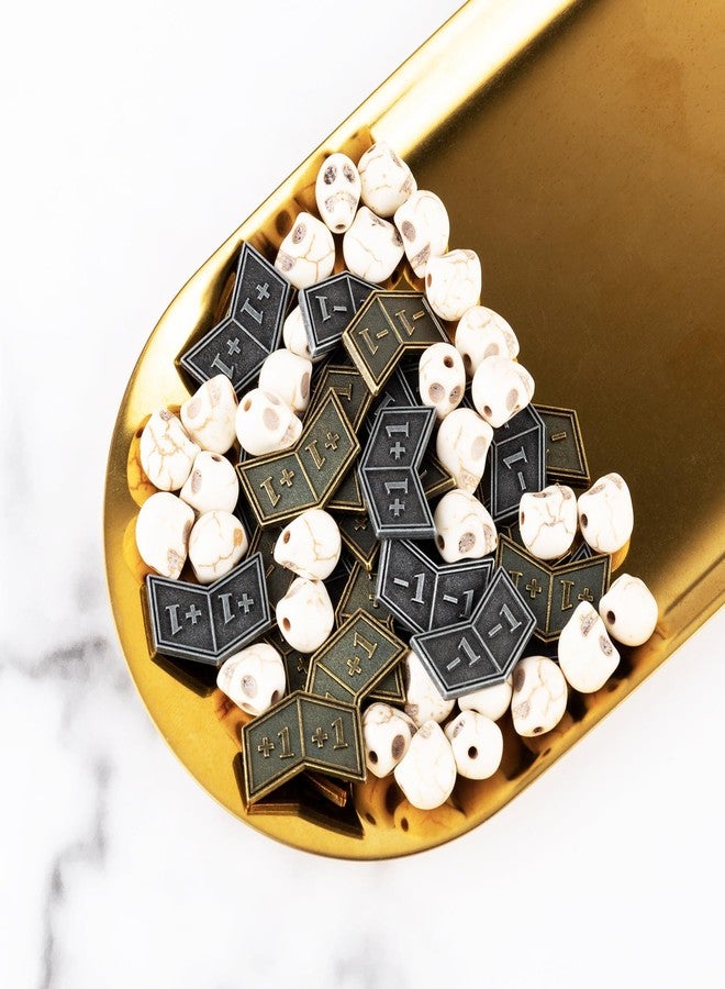 LAMJAM 40 PCS Metal Buff MTG Counters Tokens Plus +1/+1 Life Token Dice Counters for MTG Magic Card Gaming Accessories - Image 3